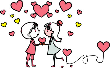 valentine lover's bed silhouette vector illustration