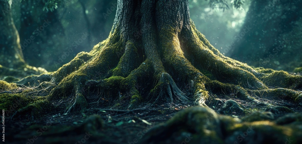 Poster a tree with a large root system