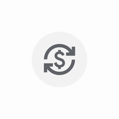 currency exchange icon sign vector