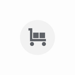 warehouse trolley icon sign vector