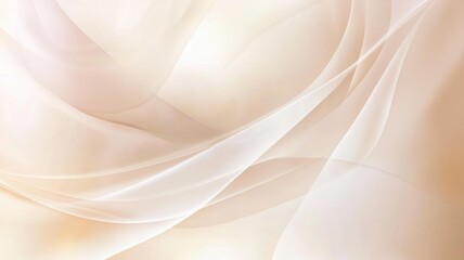 Obraz premium Elegant soft cream and beige abstract background with flowing curved lines