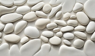 A wall of white rocks
