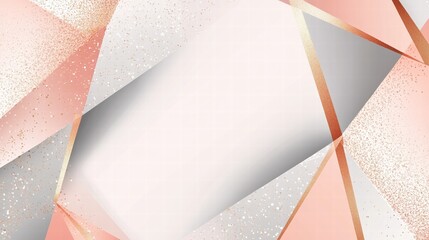 Elegant rosy gold and gray geometric header, perfect for luxury and business designs.