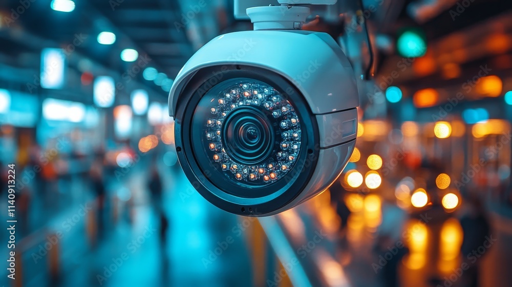 Poster large event venue enhances security with edge computing and surveillance technology
