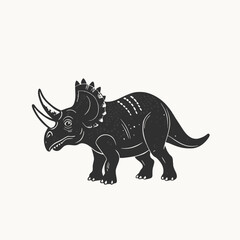 Set of Carnotaurus roaring Dinosaur Coloring Page Outline Coloring Book page for kids. outline vector illustration isolated on a white background.