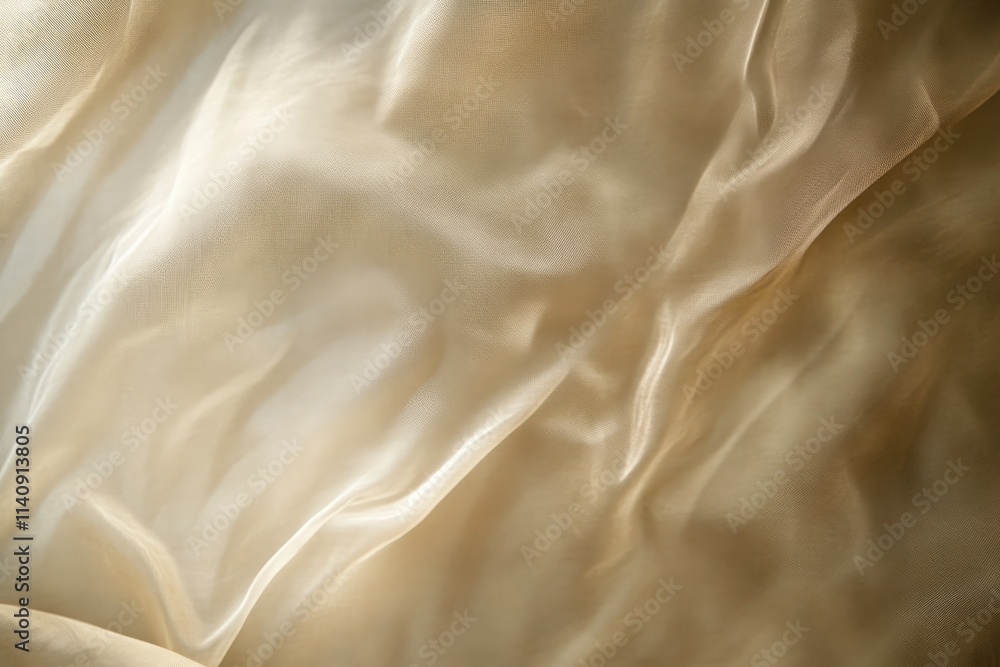 Poster a delicate and translucent fabric flows softly, catching the light and creating a sense of tranquili