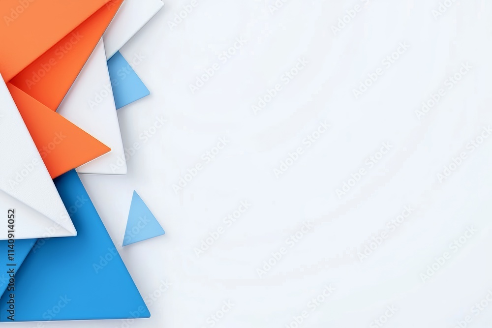 Aufkleber a dynamic geometric triangle design with a bright, gradient overlay.
