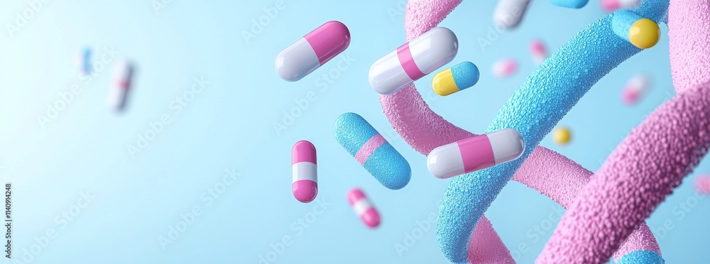 Poster d rendering of clinical genomics: merging genomic data with personalized healthcare.