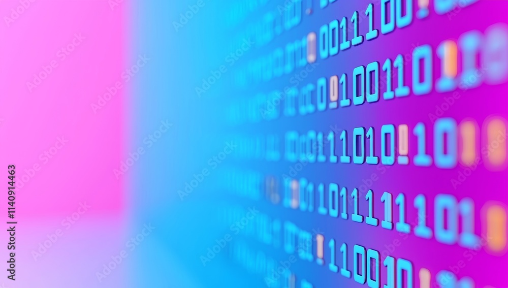 Poster the binary code displayed on a screen represents the language of technology, encapsulating the spiri