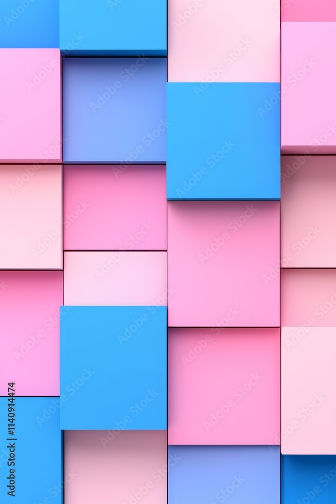 Poster a minimalist abstract background featuring geometric shapes in pastel colors with a soft gradient.