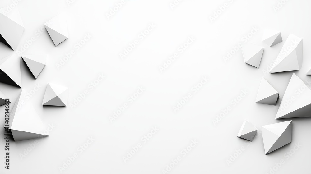 Aufkleber a pattern of abstract geometry with triangles and gradient tones in grayscale.