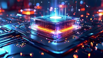 The convergence of quantum computing and artificial intelligence.
It creates a variety of synergies such as improving computational speed, solving complex problems, and developing new algorithms.