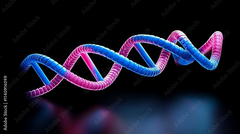 Poster a vibrant backdrop featuring a dna strand and a neural network symbolizes the link between science, 