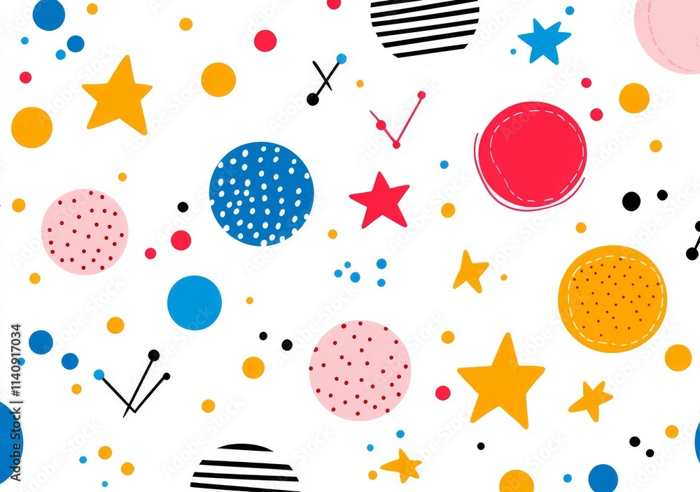 Poster a texture design with an abstract retro patterns wallpaper and a vibrant geometric circle background
