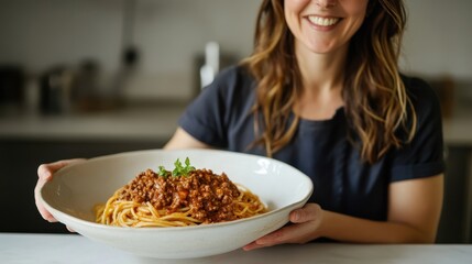 Rustic Spaghetti with Thick Bolognese Sauce