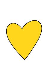 Ícone coração amarelo 