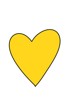 Naklejki Ícone coração amarelo 