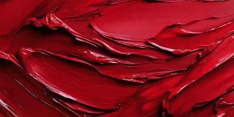 Crimson Paint Swirls Abstract Texture Background