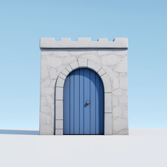 Fototapeta premium Fortified Citadel Entrance Offering a Stronghold of Historic Appeal