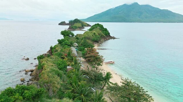 Small Group of Islands Philippines Drone Descend
