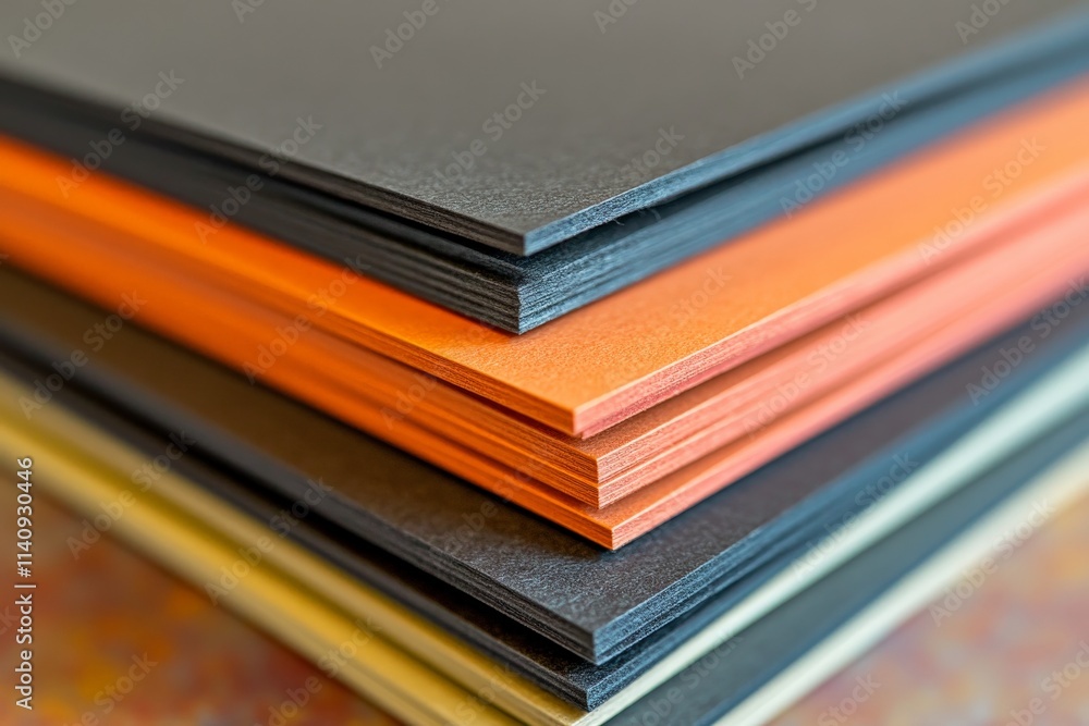 Fototapete this image features a vibrant stack of colored paper sheets, showcasing a bold mix of colors and tex