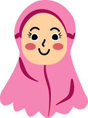 Muslim girl with hijab style
