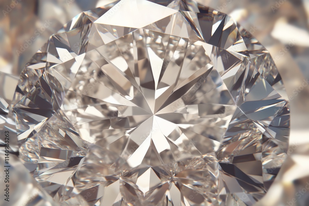 Poster a mesmerizing close-up of a cut diamond showcases its intricate design and the interplay of colors r