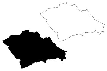 Trans-Nzoia County (Republic of Kenya, Rift Valley Province) map vector illustration, scribble sketch Trans Nzoia map