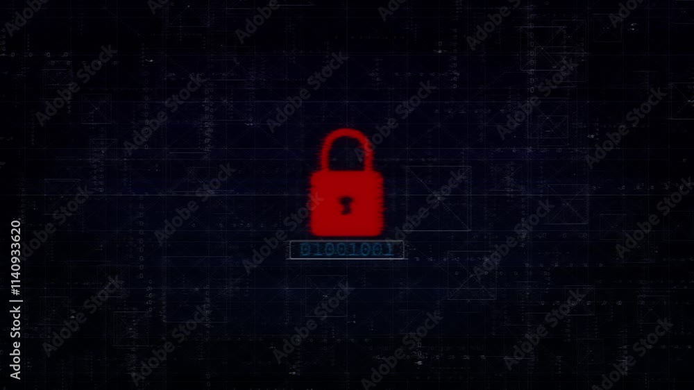 Poster blockchain cybersecurity data protection secure crypto wallet security hologram virtual hud shield l