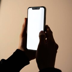 Smartphone with Blank Screen for Custom Branding