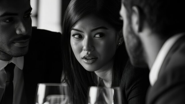 Business Professionals Meeting at Restaurant