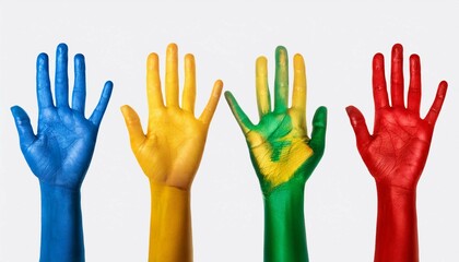 Obraz premium colorful hands of the person