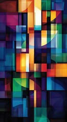 Colorful abstract  background with dynamic geometric shapes