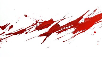 Obraz premium A red paint splatter on a white background