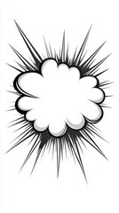 Obraz premium Dynamic Comic Style Explosion with Blank Space for Text or Graphics