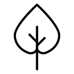 Leaf Flat Icon Isolated On White Background