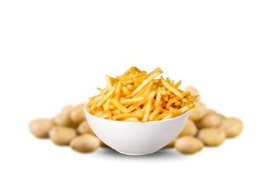 Tasty fresh French fries fast food