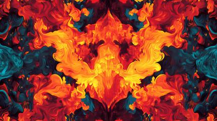 Fire and flame abstract pattern, perfect for intense and passionate themes. Emblaze. Illustration