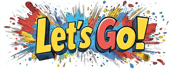 Comic book style illustration with dynamic explosion of colors