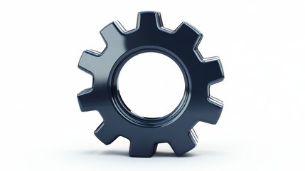A 3D rendering of a gear wheel on a white background