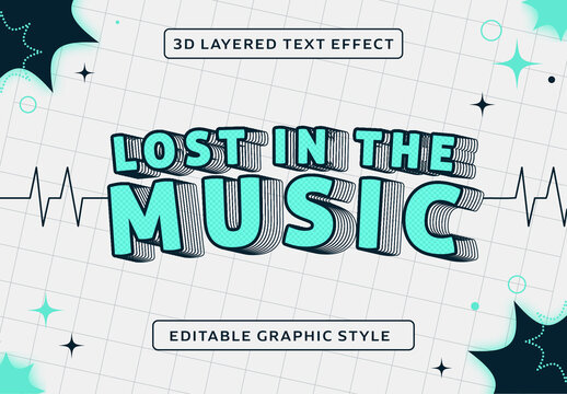 Halftone Layered Extruded Text Effect