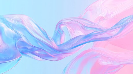 A pink and blue abstract background with wavy lines
