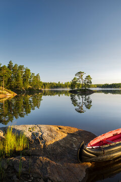 See im Glaskogen Naturreservat, Kanu, V&auml;rmlands L&auml;n, Schweden