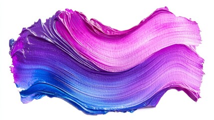 A close up of a purple and blue paint brush stroke