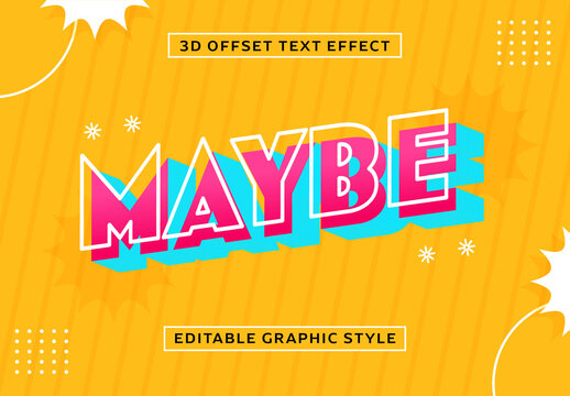 Offset Comic Pop Art Text Effect