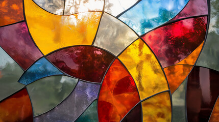 Colored stained glass pattern