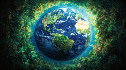 Happy planet earth illustration emphasizes the importance of ecology and environmental protection, urging the world to save nature and care for our isolated ecosystems on earth day.