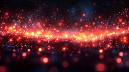 Fototapeta premium A dark blue background with red and yellow lights