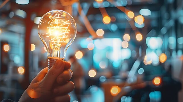 illuminated ideas: innovator's vision displaying vibrant success stories. generative ai