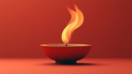 Bowl with a Flame


